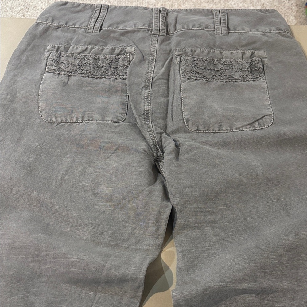 Sundance Charcoal Buttoned Trousers with Lace Accents NWT Size 6P - Picture 7 of 15